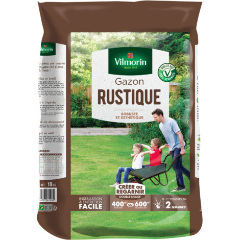 Gazon rustique 10 kg – Adapté à tous types de terrains – Facile à faire pousser et entretenir – Vilmorin (1/3)