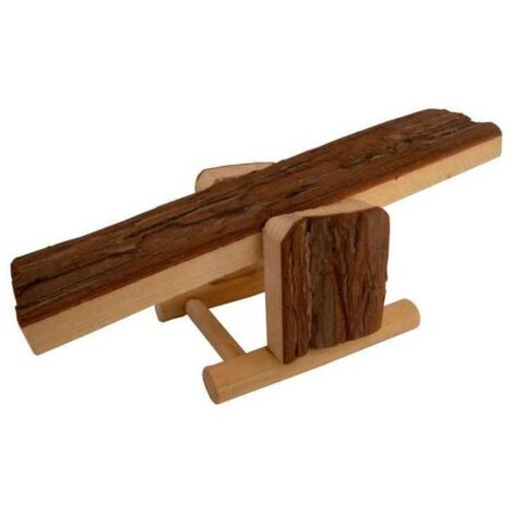 Accessoire rongeur - TYROL - Balançoire a bascule bois - 22 x 8,5 x 7 cm - Bois naturel (1/4)