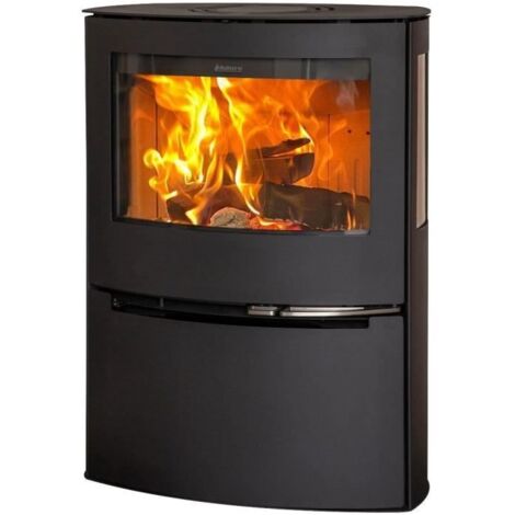 Poêle à bois compact 6,5 kW – Large foyer 50 cm – Triple vitrage – Système Aduro-tronic pour réduction consommation bois 40%