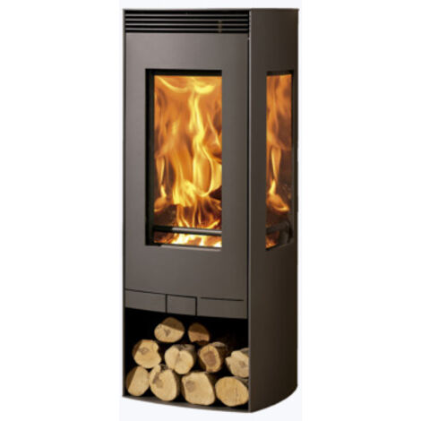 Panadero – Poêle à bois 9,5 kW – Longueur bûche 50 cm – Évacuation des fumées dessus – Acier avec intérieur en vermiculite