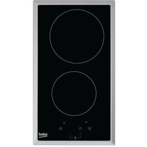 Beko – Table de cuisson vitrocéramique 2 foyers – Commandes tactiles – Minuterie intégrée – Noir – Pour cuisine moderne
