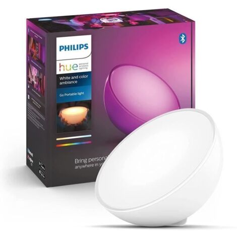 Philips – Lampe portable connectée Hue Go – Éclairage d'ambiance extérieure – Compatible Bluetooth, Alexa, Google Assistant – 6W, 25000h (1/5)
