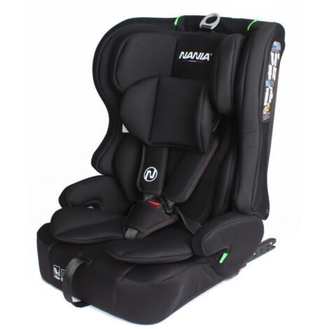 Siege auto - NANIA - LIMA - Groupe 1/2/3 - 76-150 cm - Isofix - I-Size - Réducteur - Noir
