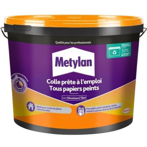 COLLE PAPIER PEINT MAX SEAU 2,25KG PRET A POSER 2338704 METYLAN 2977192
