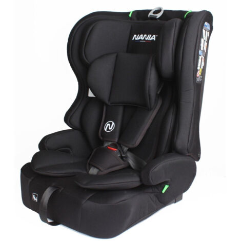 Siege auto - NANIA - RIO - Groupe 1/2/3 - 76-150 cm - I-Size - Réducteur - Noir (1/2)