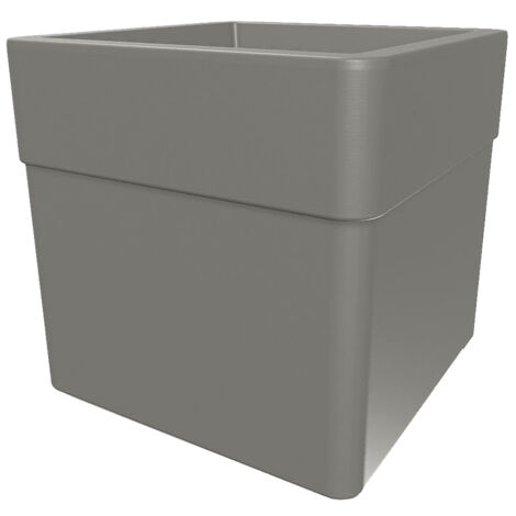 Pot de fleur carré Carel taupe 39 x 39 x 39 cm - Eda (1/3)