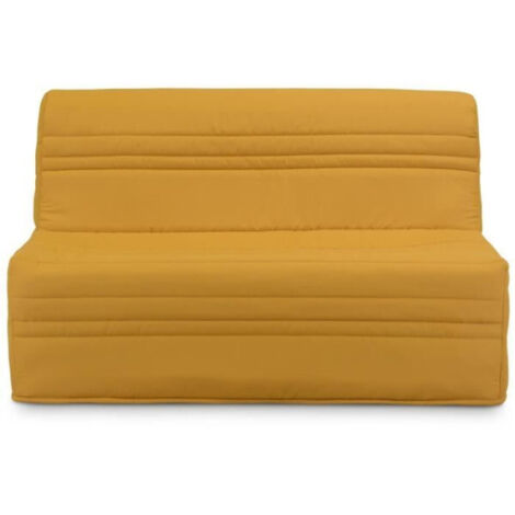 Banquette BZ Joe - Tissu jaune ocre - 3 places - L 143 x P 97 cm - Couchage 140 x 190 cm (1/5)