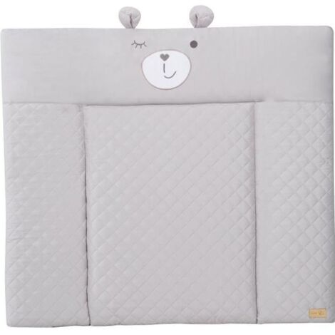 Matelas a langer - ROBA - Visage d'ours Sammy - 85 x 75 cm - Gris (1/5)