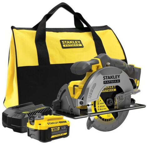 Scie circulaire sans fil - 18V - STANLEY FATMAX - SFMCS500M1S-QW - profondeur de coupe 54mm (a 90°) - batterie 4Ah + chargeur (1/5)