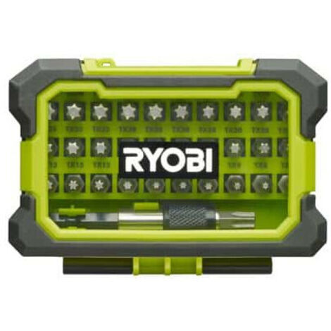 RYOBI Coffret renforcé 32 embouts de vissage Torx T7-T40 - porte-embouts à fixation rapide RAK32TSD