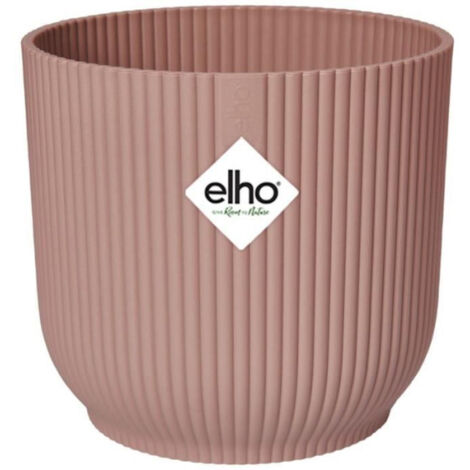 ELHO Pot de fleurs Rond VIBES - Ø25 x H23cm - Plastique - Rose poudré (1/7)