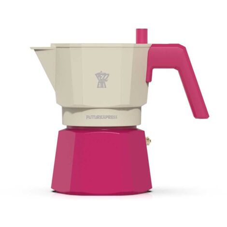 Cafetiere italienne - PEZZETTI - FUTUREXPRESS - Aluminium - 3 tasses - Fuschia (1/2)