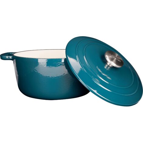 Cocotte En Fonte Bleue 24 Cm – 3,9L, Induction, Neuve