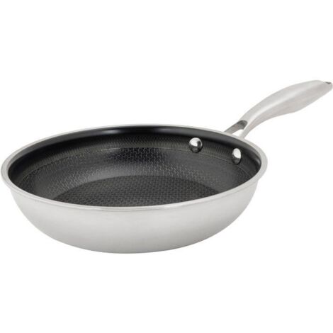 Wok en acier inoxydable 24 cm - fait en France - tous feux Triply | Maisons du Monde