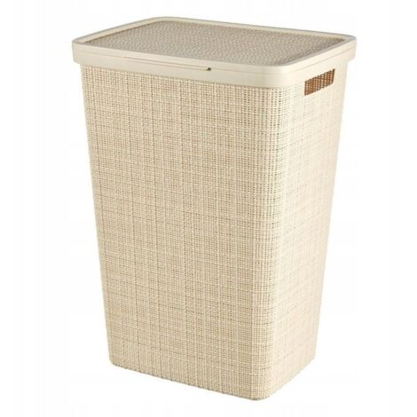 Coffre a Linge - 58 L - Beige & Jute - Curver