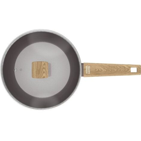 Friteuse inox 26 cm avec couvercle verre bouton bakélie
