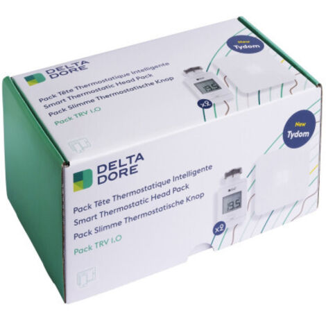 Delta Dore – Tête thermostatique connectée pour chauffage – Pack TRV 1.0 – Contrôle à distance – 6050664 (1/2)