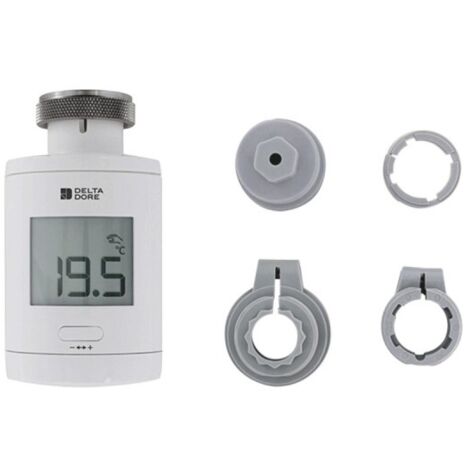 Tete Thermostatique TRV 1.0 et adaptateurs - Delta Dore - TRV 1.0 Adapt - Chauffage connecté - Programmation - Contrôle vocal (1/4)