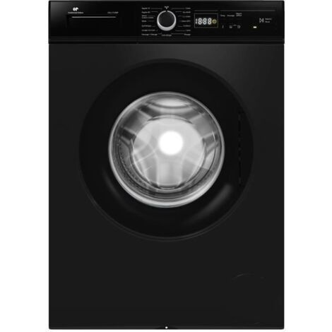 Continental Edison – Lave-linge hublot 7 kg CELL712IBP – Induction – 1200 trs/min – Largeur 60 cm – Noir mat – Classe énergétique A++ (1/3)