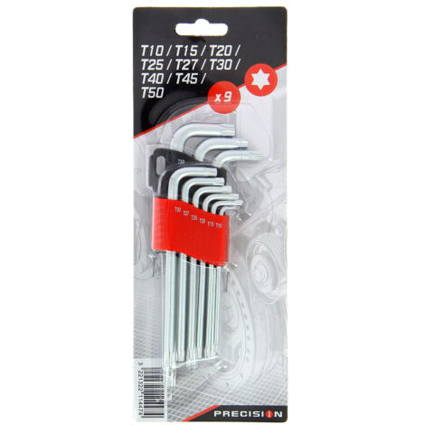 9 Clés étoiles coudées T10 a T50 - PRECISION STEEL (1/2)