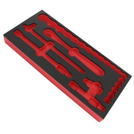 Facom – Module vide pour servante – Plateau mousse 18.8 x 41.7 cm – Compatible douilles 1/2'' de 10 à 32 mm – Visualisation outils manquants - PMMODS1A