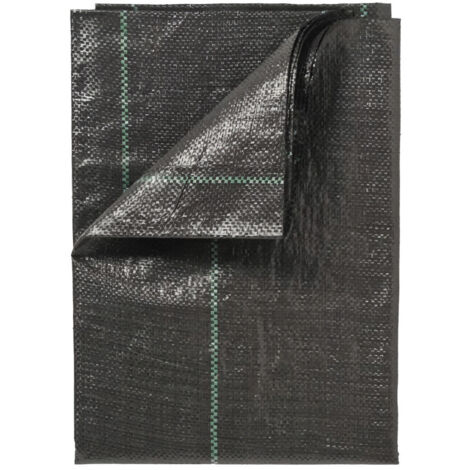 Toile de paillage paysages - NATURE - 100 g/m² - 2 x 10 m - noir - perméable a l'eau et a l'air (1/5)