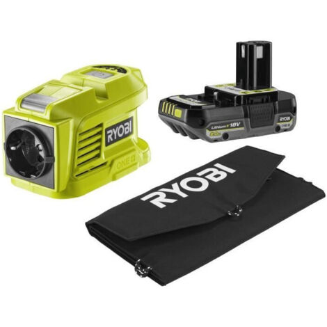 RYOBI Panneau solaire pour voyage - RYSP21ABI150B-120 - 18V One+ - avec transformateur - 1 batterie 2,0Ah (1/4)