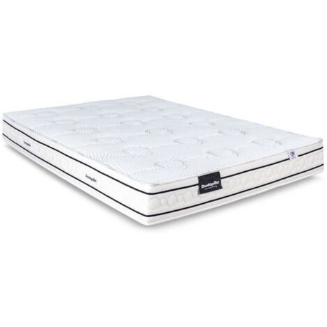 Matelas 140x190 marque DUNLOPILLO - Hauteur 21 cm Latex - Aération naturelle - 7 zones- Soutien Équilibré - Fabriqué en France (1/5)