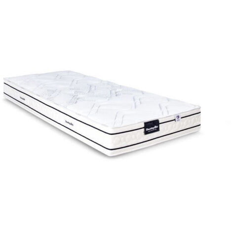 Matelas 140x190 marque DUNLOPILLO - Hauteur 20 cm Ressorts ensachés - Dunloflex - 5 zones - Soutien Equilibré - Fabriqué en France (1/5)