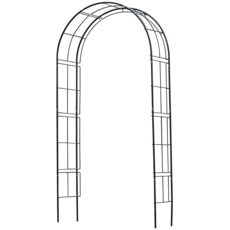 Nature Arche de jardin métal 229x38x113 cm noir (1/10)