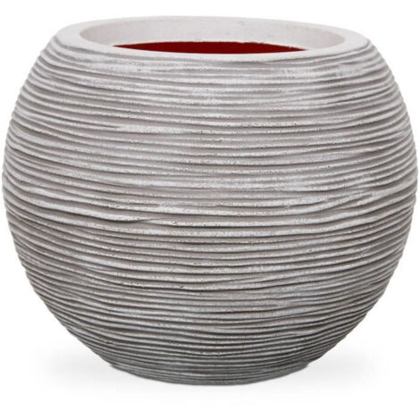 CAPI EUROPE Vase RIB NL - Ivoire - 40x32 cm - Plastique (1/5)
