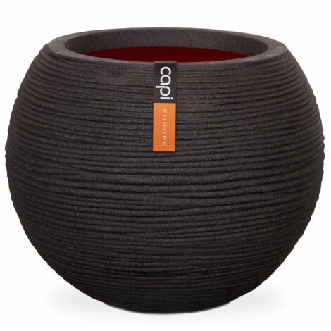 Capi Pot a fleurs Nature Rib rond 40 x 32 cm noir KBLR270 424217 (1/5)