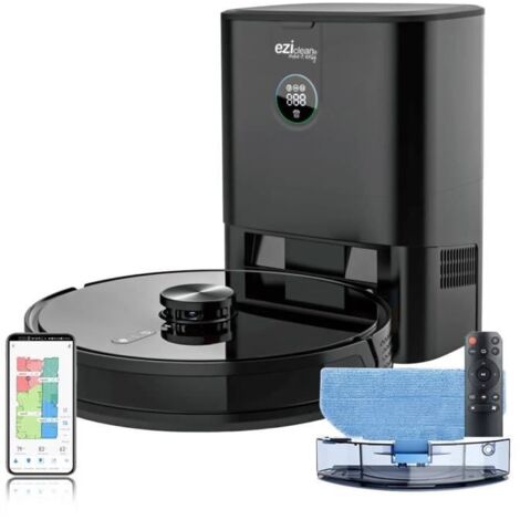 Robot Aspirateur Laveur Connecté avec base aspirante EZICLEAN I-Bot Z7 Smart - 240 min - 3Kpa - 300m² - 3L