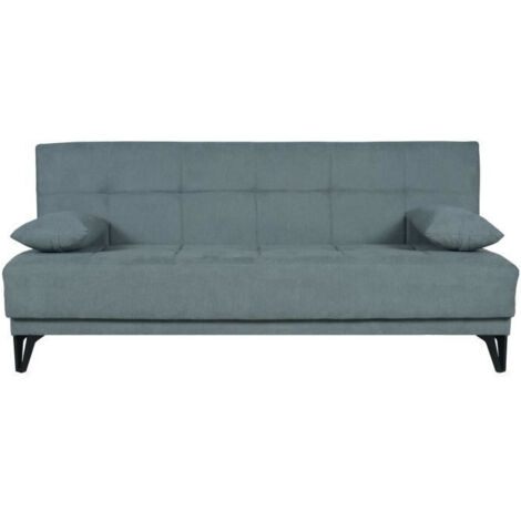 Banquette convertible LIMRA AUCUNE 3 places tissu menthe 190x87x87 cm 2 coussins (1/5)