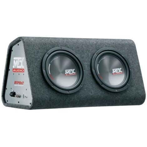 Caisson de grave - MTX AUDIO - Actif reflex avec double subwoofers 20cm - Ampli Classe-D 240Wrms - Filtre actif - Télécommande