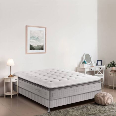 Ensemble Matelas 140x190 + Sommier - Ressort ensachés - Mémoire de forme - 29 cm - SW5 (1/5)