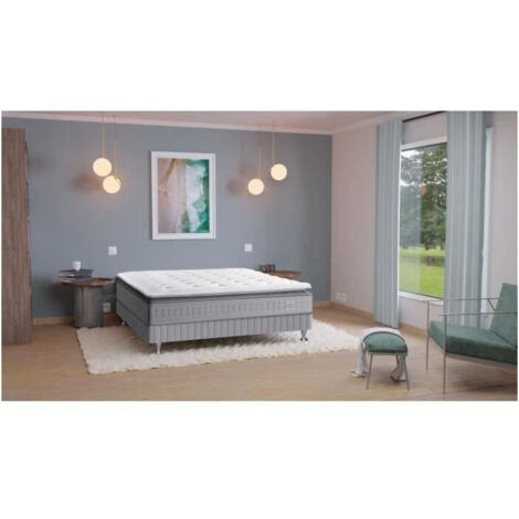 Matelas 160 x 200 cm - Surmatelas integre - Ressorts ensaches - 29 cm - Ferme - SIMMONS - SW5 (1/5)