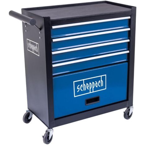 Scheppach – Chariot de rangement pour outils – Servante roulante 4 tiroirs – Capacité 120 kg – Dimensions 695 x 335 x 755 mm – Roues pivotantes avec freins - tw1300