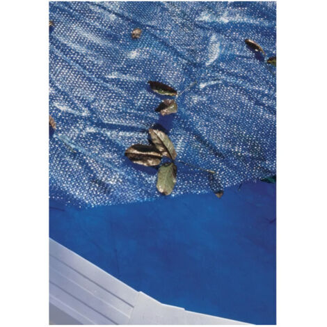 GRE – Bâche piscine ovale 610x375 cm – Épaisseur 180 microns en polyéthylène – Protection contre débris et évaporation – Compatible piscines acier - CPROV610