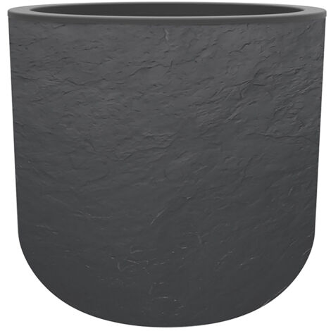 EDA – Pot rond Volcania Up 38,5 cm – Contenance 32,5 L – Matière polypropylène – Anti-UV – Pour plantes d'intérieur et extérieur