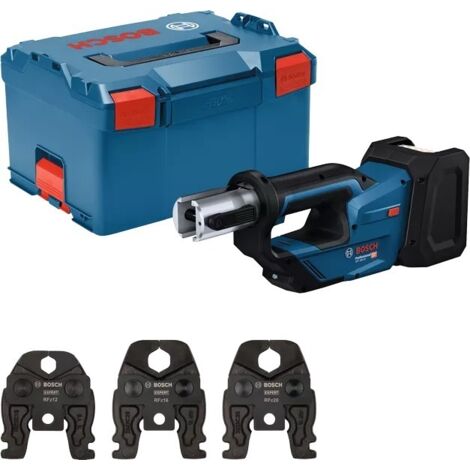 Pince à sertir sans fil 18V – Tête pivotante 360° – Force de pressage 21 kN – Compatible mâchoires Bosch – L-Boxx 238 (1/5)