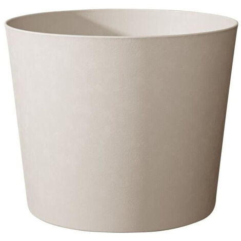 Pot de fleurs Conique Ø 50 cm - EDA - Element - 62,2 L - Intérieur / Extérieur - Ø 49,5 x H. 42 cm - Calcaire (1/2)