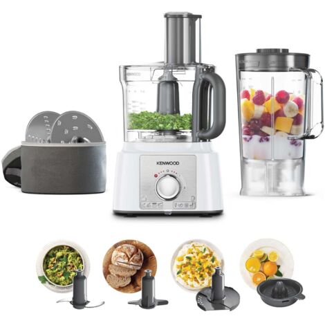 Robot multifonction - KENWOOD - MultiPro Express FDP65.450WH - 1000 W - 3 L - 2 vitesses - Blender 1,5 L - Blanc
