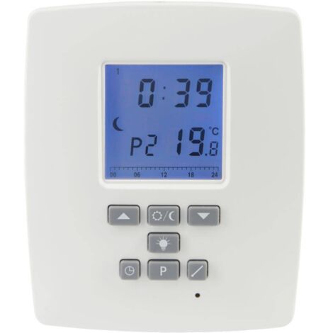 Thermostat électronique programmable sans fil – 3 programmes libres + 6 pré-enregistrés – Transmission 70 m – Anticipation réglable – GAO (1/6)