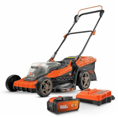 Tondeuse a batterie 20V 34 cm de coupe DUAL POWER POWDPGLWS1 - Batterie 4Ah et chargeur inclus - Moteur brushless (1/5)