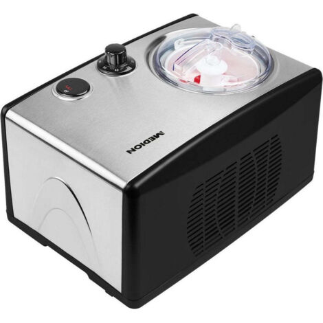 Sorbetiere Yaourtiere - MEDION MD18387  150W  de -18 a -35°C  1,5L de glace  Écran LCD  Noir/Alu