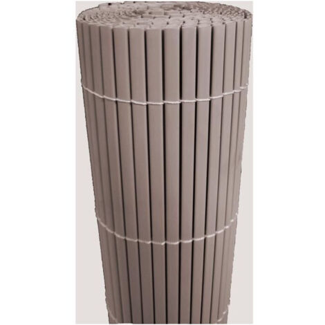 Canisse PVC double face - NATURE - 10 mm - Taupe - 3 x 1 m