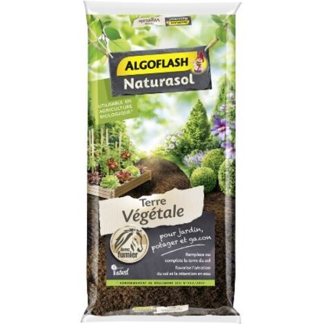 Terre Végétale Enrichie - ALGOFLASH NATURASOL - 40 L (1/2)