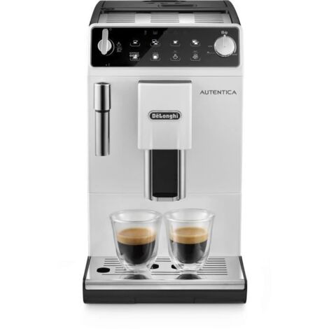 Machine a café automatique - DELONGHI - Autentica ETAM 29.513.WB - Buse vapeur Cappuccino - 15 bar - Blanc