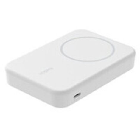 belkin Belkin BoostCharge Pro Batterie Externe sans Fil 8 000 mAh avec Qi2 (Chargeur Portable Compatible MagSafe, Support intégré, pour iPhone 16, 16 Plus, 16 Pro, 16 Pro Max, iPhone 15, etc., Blanche